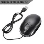 BOPUD 3D Wired Plug & Play Optical USB Mouse For Laptop,Computer with clickable Scroll Wired Optical Mouse USB Wired Mouse With LED Light