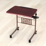 TABLE MAGIC Urban Raiser Laptop Table Mat Finish 8 Adjustable Heights, Can be Used on Sitting and Standing Position, Computer Desk Wooden Laptop Table (Mahogany)