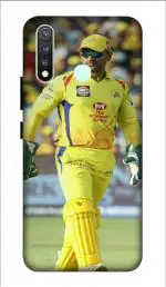 SARTOOLIYA Vivo Y19 Multicolor Plastic Ms Dhoni, Wallpaper Printed Water Proof Back Cover