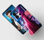Retroart Back Cover for itel P40 Mask girl blue eyes girl attitude preety ghost mask neon anonymous new stylish printed designer back cover and case for mobile phone