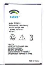 NAFS Logic. Fuzzy Compatible Battery For Swipe Elite 4G 2500Mah