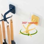 HOMEJOY Spoon Holder Hook, Wall-Mounted Utensils Hanger, Adjustable Rotating Hooks (Pack of 1 Pc