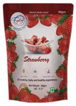 FZYEZY Freeze Dried Strawberry Slice for Kids and Adults|Camping Vegan snacks dried Healthy Fruits chips|Survival food|freeze-dried fruits slices|Pantry groceries dehydrated snacks|90 gm pack of 3|270 gm