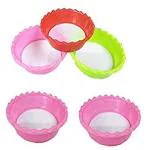 Quistal Multipurpose Durable Plastic Flour/Atta Strainer, Sieves, Chalnis (Pack of 5, Multicolor)