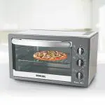 Borosil Prima 42 L Oven Toaster & Grill, Motorised Rotisserie & Convection Heating, 6 Heating Modes, Silver Top & Chrome Front