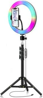 Webilla Ring Light, 13 Inch Rgb Ring Light With Adjustable Tripod Stand, Mini Led Dimmable Selfie Ring Light
