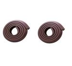 SYGA Pack of 2 Baby Safety Strip Furniture Edge Guard Cushion Corner Cover 2 Meter 6.5 feet Tape Infant Bump Protector (UShape_Brown)