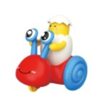 MontyMaestro Toys -Naughty Snail - Press & go Toy | Activity Toy| Montessori Game| Early Educational Toys |Toys| Games|Snail Toy| Snail Game|Vehicles| Multicolour [ 3+] (White)