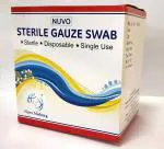 NUVO MEDSURG Sterile Gauze Swab 75 Pcs (5Cms X5Cms X8Ply)