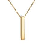 M S ENTERPRISES 3D Cuboid Vertical Bar / Stick Stainless Steel Locket Pendant Necklace for Men and Women for Birthday / Anniversary (1 Pcs)