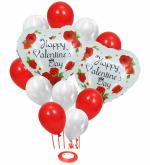 AMFIN Valentine Day Decoration Items / Valentine Day Balloon / Valentine Day Suprise Decoration / Happy Valentines Day Decoration / I Love You Valentine - Pack of 13