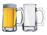 Swastik Housewares Transparent Yujing Glass Beer Mug 390 ml (Set of 2)