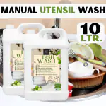 BLISS & BLUSH Dishwash Liquid 10 Liter Green | Non-Toxic, Plant Based | Removes Tough Grease, Soft on Hands | Baby & Pet Safe