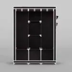 TINNITUS Zezi Pvc Black Do-It-Yourself Collapsible Wardrobe(Black)