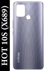 PURPLESAVVY Purple Plastic Side Volume And Power Buttons Back Panel For Infinix Hot 10S X689