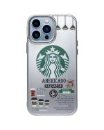 TREEMODA Luxury Starbucks Americano Coffee Silicone back case for Iphone 13 Pro Max.