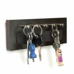ADA Handicraft A Trendy Luxury Decorative Premium MDF Wooden Hand Crafted 5 Hook Key Holder - Dark Brown