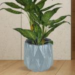 KUNDA Aqua Ceramic 3D Structure Planter, 7 X 10 X 11 Inch