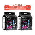 Cailin Care Leakage, Rashes & Odour free Cotton Maxi Sanitary Pads (Total 80 Pads | XXL | 280mm)