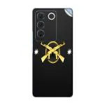 GADGETSWRAP Printed Vinyl Skin Sticker for Vivo V27 & V27 Pro (5G) - Gold Guns