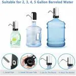 SARCHASE Portable Wireless Automatic Water Dispenser Pump with Silicone Pipe for 20 Litres Bottle Can USB Rechargeable For Home, Office and Outdoor Travel White/Black