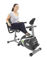 Dolphy White, Black Alloy Steel Magnetic Recumbent Exercise Bike