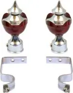 Grownix Nails Ink Stainless Steel Red Rod Rail Bracket (Pack Of 4)