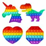 Enorme Push Pop it Fidget Toy Game, Bubble Sensory Toy ( Unicorn, Dinosaur, Heart & Xexagone )