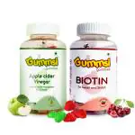 Gummsi | Combo Pack of Apple Cider Vinegar & Biotin Gummies | 30 Gummies Each | (Pack Of 2)