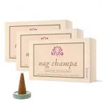 VEDANUM Charcoal Free Nagchampa Organic Air Purification Dhoop Cones 60 g (Pack of 3)