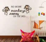 Lanstick Vinyl Multicolor Monkeys With Funny Quotes Self Adhesive Wall Sticker 24 inch