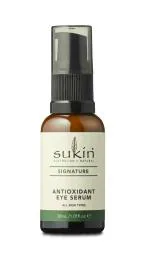 Sukin Australian Natural Signature Antioxidant Eye Serum | Eye Serum for Dark Circle Treatment | Sensitive Skin & Skin Firming | Anti-Aging & Puffiness Reduction | Hydrating & Nourishing | Organic Australian Skincare | 30Ml