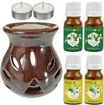 PeepalComm Mogra, Jasmine Diffuser Set (4 x 10 ml)