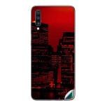 GADGETSWRAP Printed Vinyl Skin Sticker for Samsung Galaxy A70 - red sky at night new york city