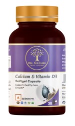 Dr. Nature Calcium & Vitamin D3 Capsule (1000mg) | Strong Teeth, Bones, Muscles | Immune System | Menstrual Problems in Women (30 Caps) Unisex Adult