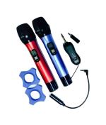 kh Speech and Teaching Wireless Microphone UHF Dual Handheld Dynamic Mic with Rechargeable Receiver for Amplifier, PA System and Karaoke