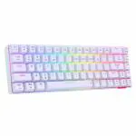 Portronics Hydra 10 Mechanical Wireless Gaming Keyboard with Bluetooth 5.0 + 2.4 GHz, RGB Lights 16.8 Million Colors, Type C Charging, Compatible with PCs, Smartphones and Tablets(Brown)