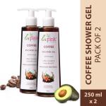 La Pink Coffee Shower Gel with White Haldi for Tan Removal and Radiant Skin (Pack of 2)