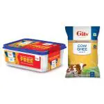 Gits Cow Ghee 1L Pouch with Free Container