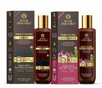 Khadi Organique Onion Black Seed Hair Oil & Onion Tea Tree Hair Shampoo (Pack of 2) 400 ml