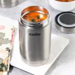 Cello Supee Vacuum Insulated Flask 600Ml, Silver | Hot And Cold Thermal Flask With Screw Lid | Double Walled Scratch Resistant Flask | Stainless Steel Thermos