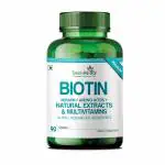 Simply Herbal Natural Biotin Vitamin B7 Capsules for Hair & Skin Enriched With Keratin + Multivitamin + Amino Acid For Men Women (90 Capsules)
