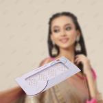 VAMA Gold stone round design Stone Sticker Kundan bindiya tilak Set for Women