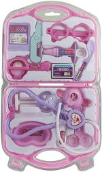 DALANI Hum Enterprise Dr Set Suitcase Toy With Medical Accessories, Equipments For Kids (Pink) ()