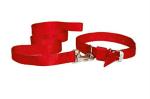 PSK Pet Mart Dogs Collar, Leash (Red) (Pack Of 2)