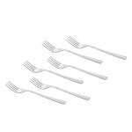Mosaic Stainless Steel Dinner Fork Set for Noodles, Maggie, Fruits, Chaumin, Small Fork Set (Length 16.5cm, 1.5mm, Set of 6)