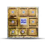 Ritter Sport 9 Pcs Mini Goldschatz Milk Chocolates | Valentine Day Gift Pack Chocolates, 150g