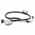 RCSP Stainless Steel Stethoscope For Doctors Nurse Medical Students Practitioner Bell Shape With Fetoscope Stethoscope (Black)