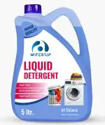 WATERFLIP Liquid Detergent Blue, All type for cloth, use for top load and front load Floral Liquid Detergent (5 L)