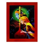 Indianara Multicolor Engineered Wood Radha Krishna Painting25.4*33*1 cm